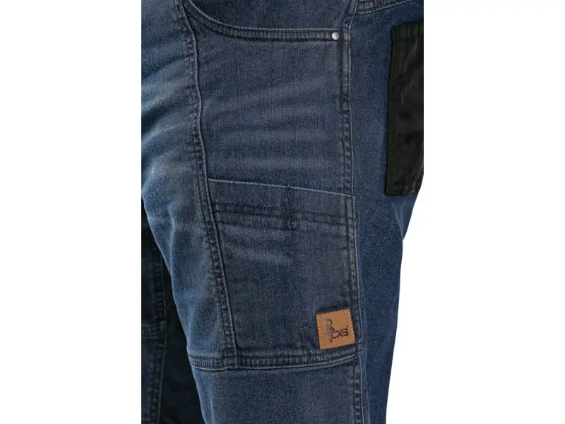 Kraťasy jeans CXS MURET, pánské, modro-černé, vel. 52